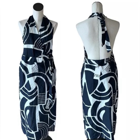 NWT ZARA MIDI DRESS - Picture 1 of 6
